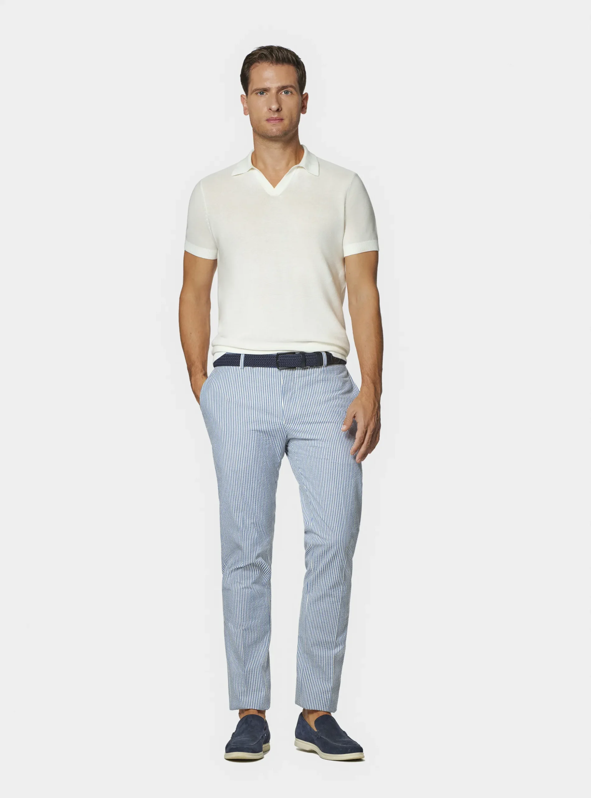 Polo in maglia links in cotone extrafine