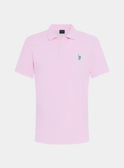 Polo in piquet con ricamo