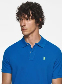 Polo in piquet con ricamo