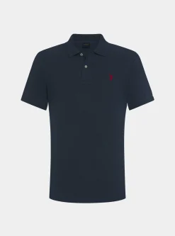 Polo in piquet con ricamo