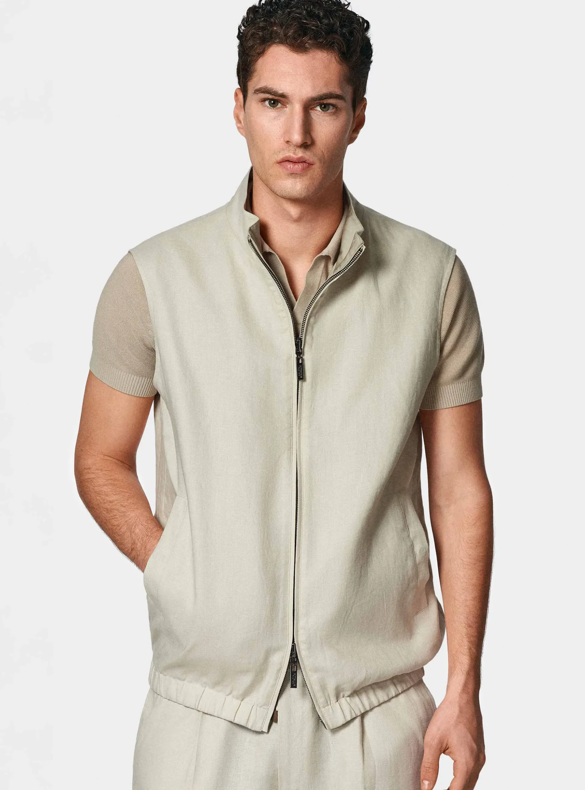 Selection of beige linen