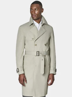 Trench in twill di cotone