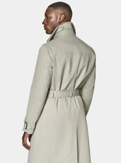 Trench in twill di cotone