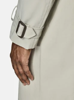 Trench in twill di cotone