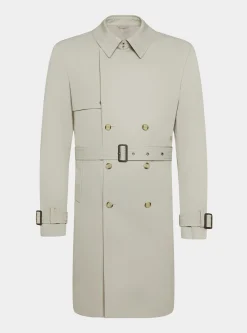 Trench in twill di cotone