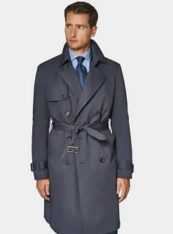 Trench in twill di cotone