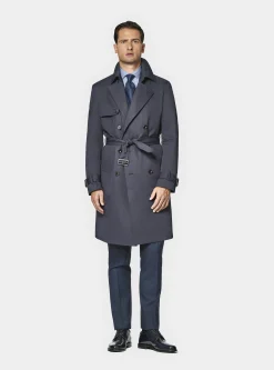 Trench in twill di cotone