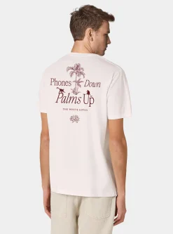 T-shirt in cotone mezza manica "the white lotus"