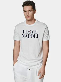 T-shirt in cotone Supima con stampa Love Napoli