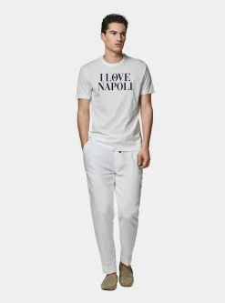 T-shirt in cotone Supima con stampa Love Napoli
