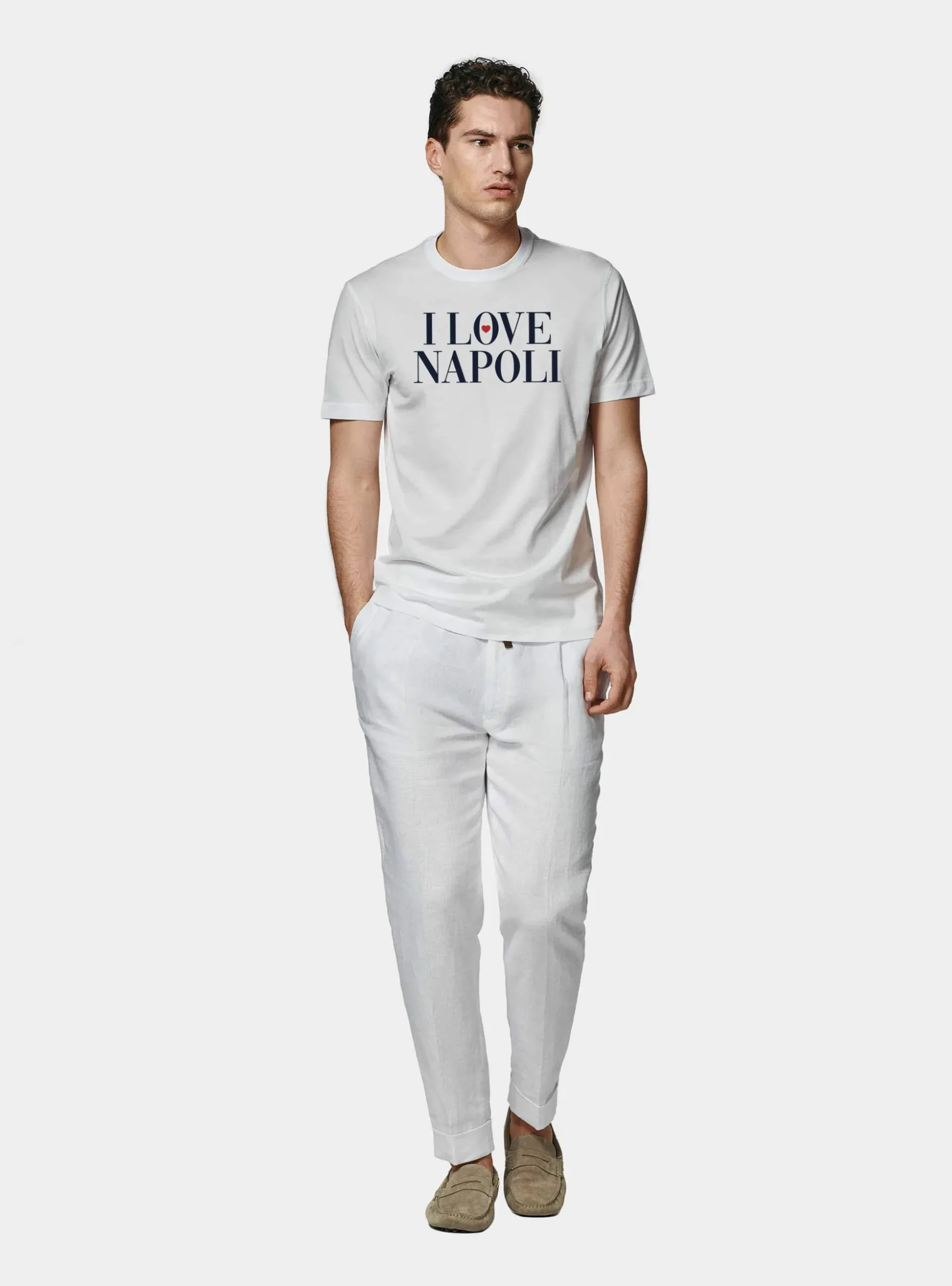 T-shirt in cotone Supima con stampa Love Napoli