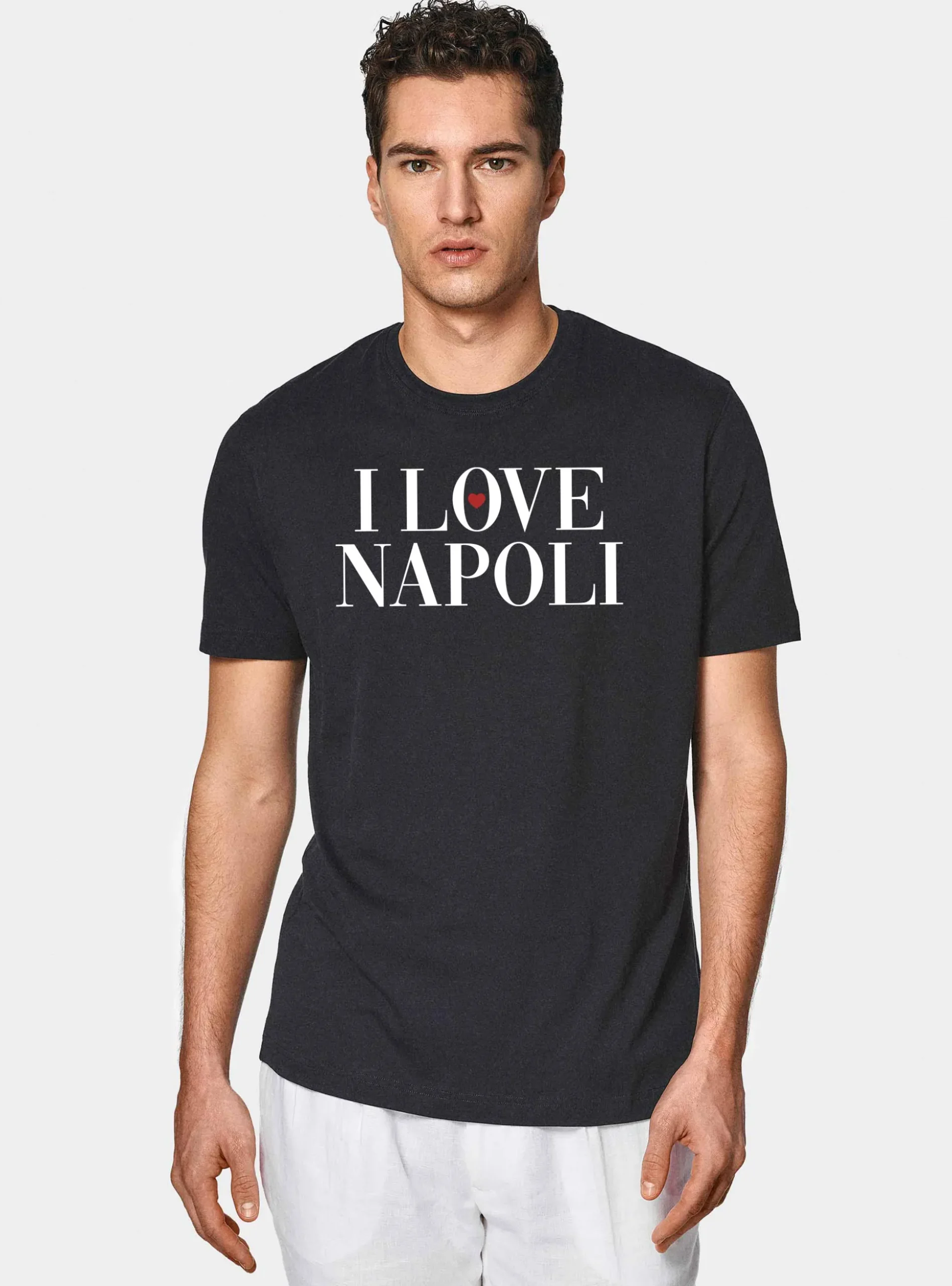 T-shirt in cotone Supima con stampa Love Napoli