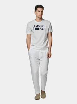 T-shirt in cotone Supima con stampa J'adore Firenze