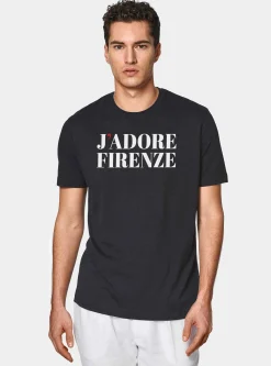 T-shirt in cotone Supima con stampa J'adore Firenze