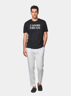 T-shirt in cotone Supima con stampa J'adore Firenze