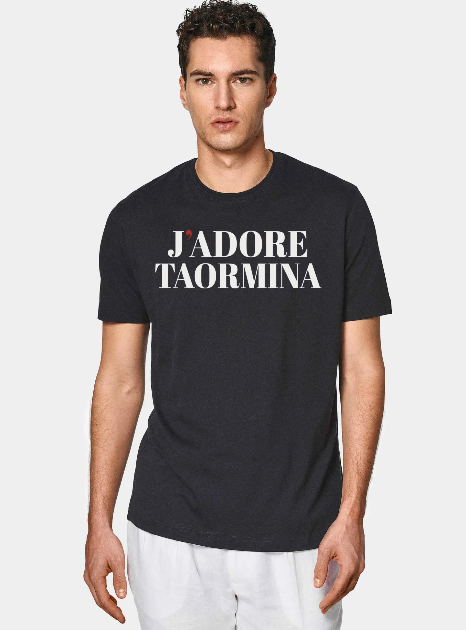 T-shirt in cotone Supima con stampa J'adore Taormina