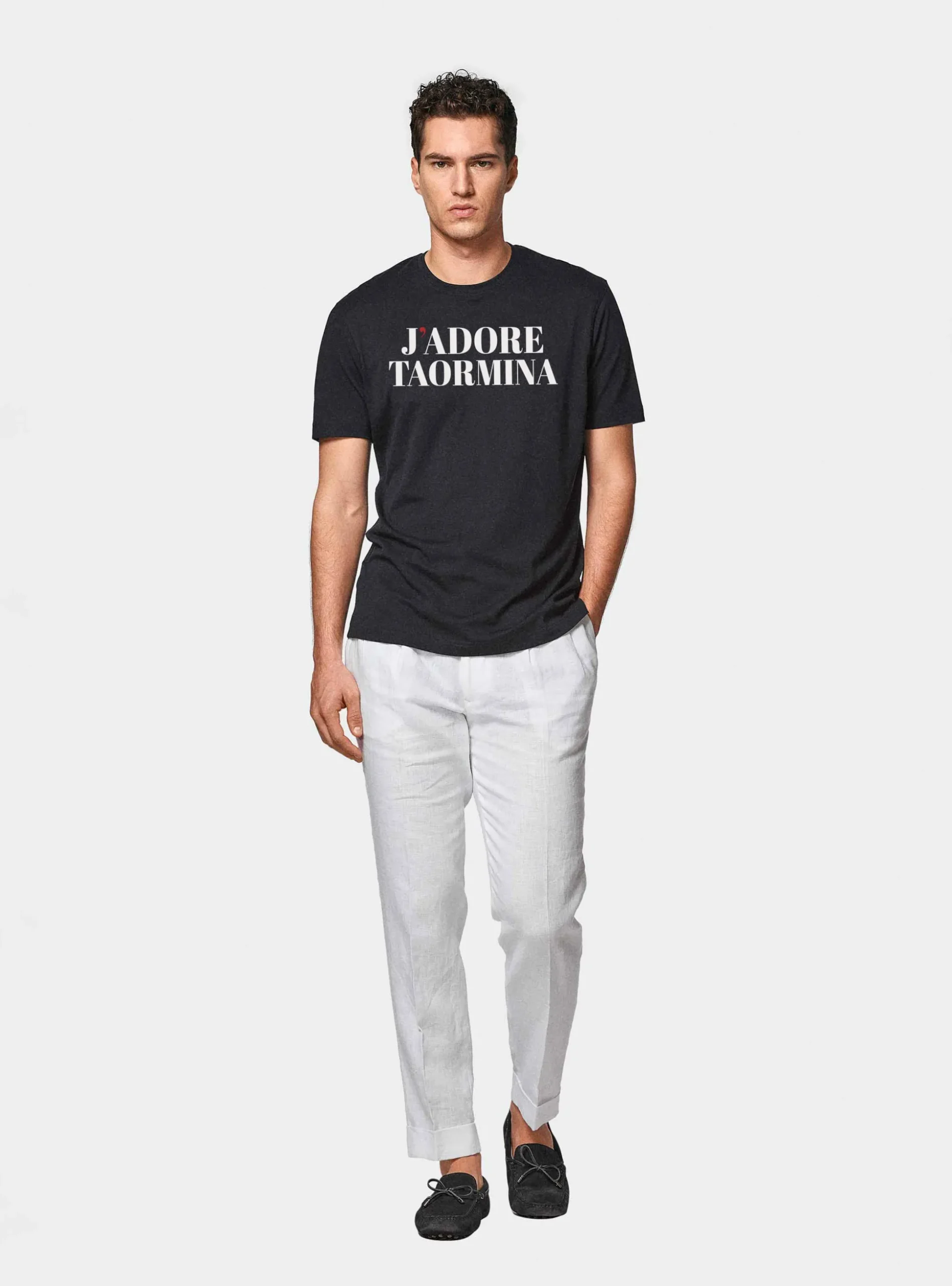 T-shirt in cotone Supima con stampa J'adore Taormina