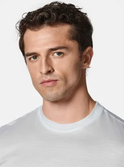 T-shirt mezza manica in filo di scozia
