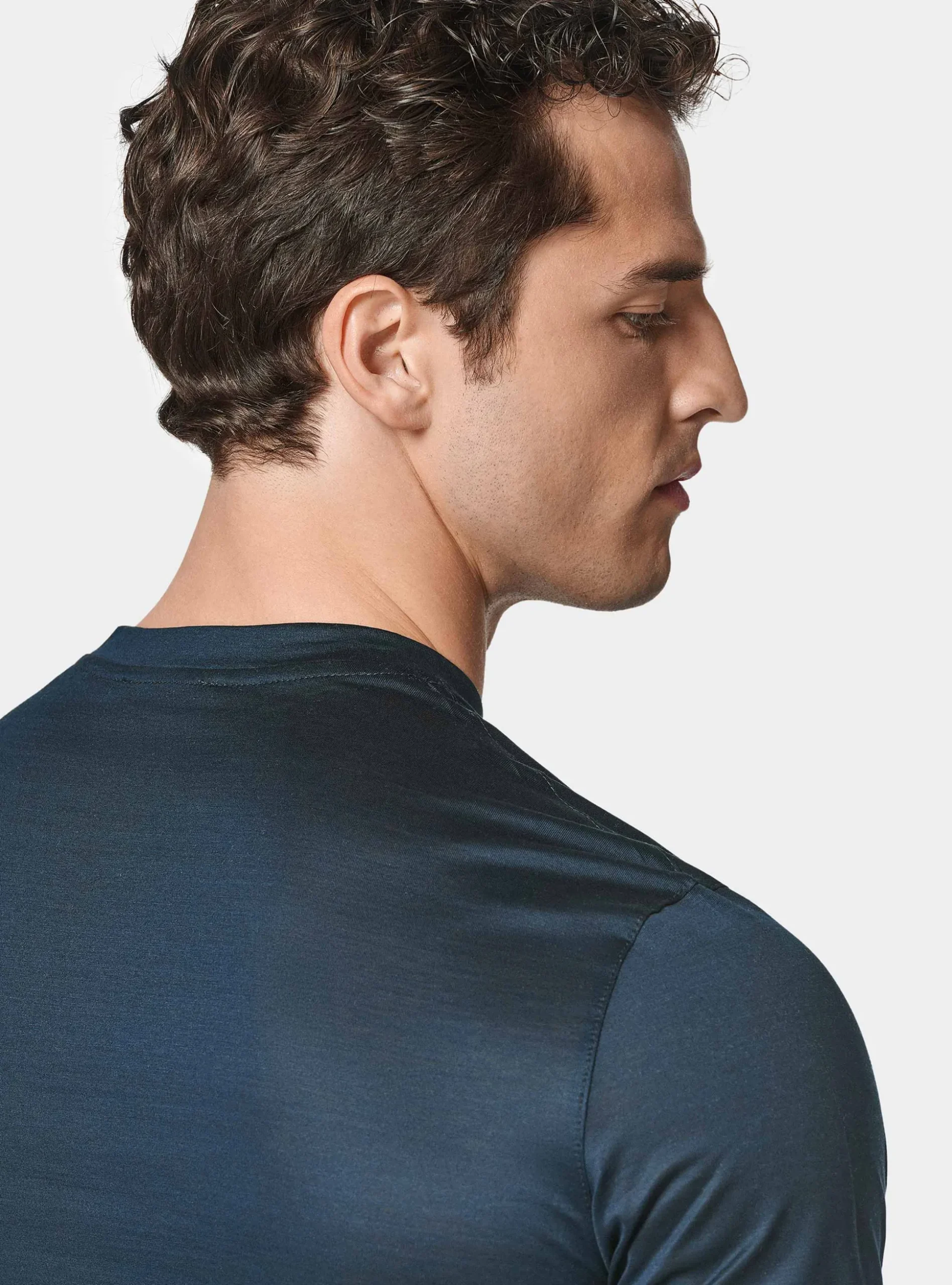 T-shirt mezza manica in filo di scozia